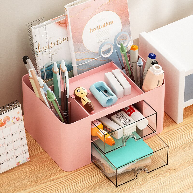 Simple Pen Holder With 2 Drawer