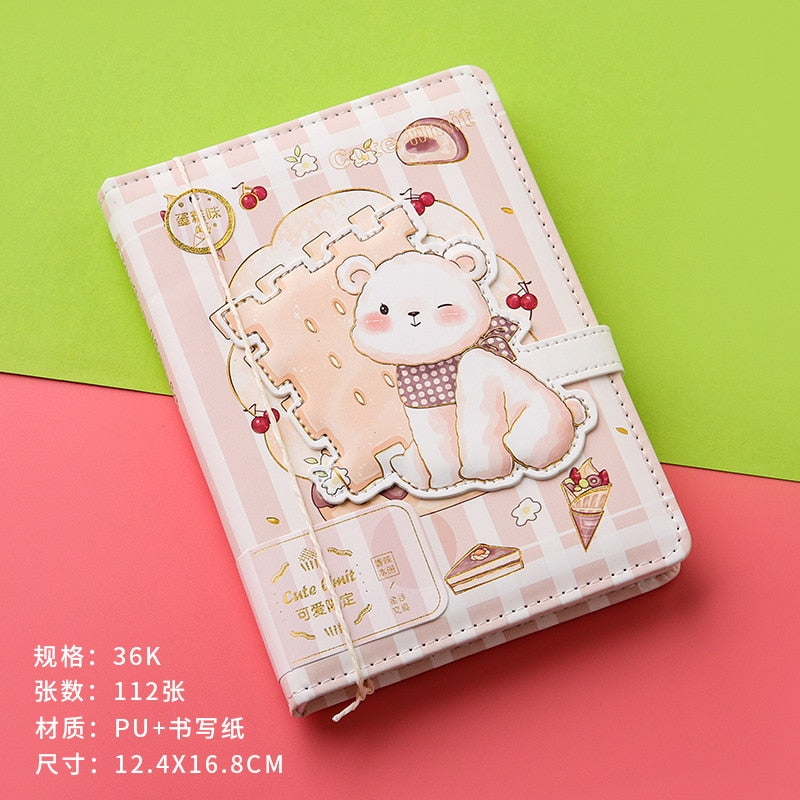 Cute Animal Magnetic Button Notebook