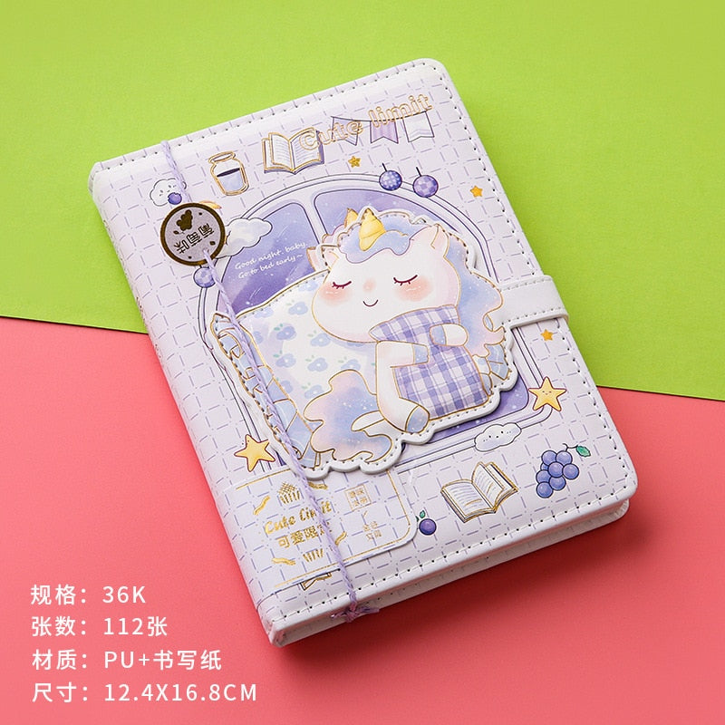 Cute Animal Magnetic Button Notebook