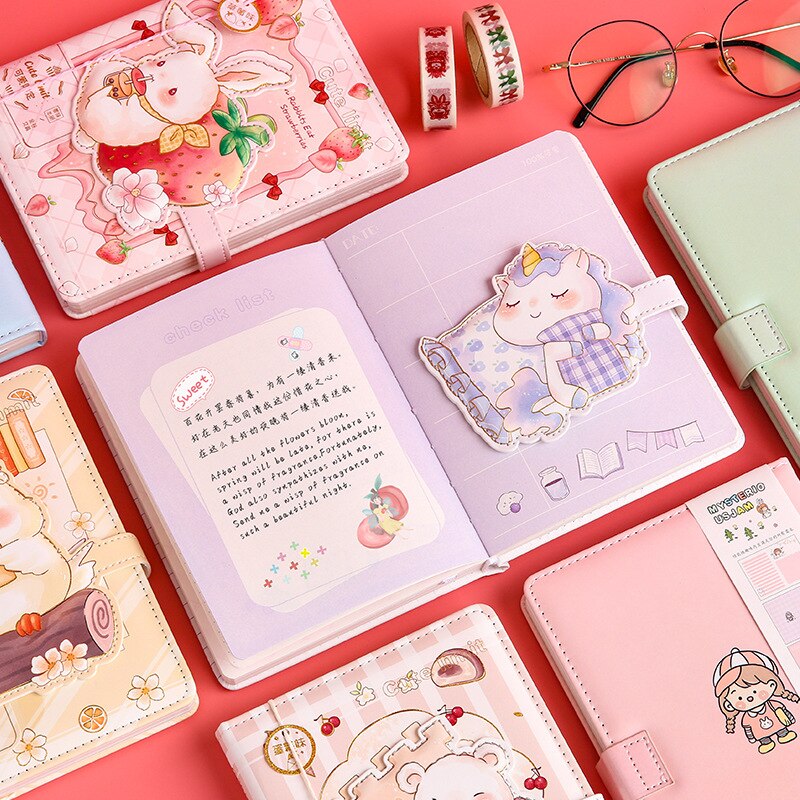 Cute Animal Magnetic Button Notebook