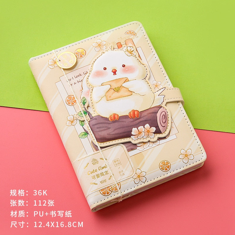 Cute Animal Magnetic Button Notebook